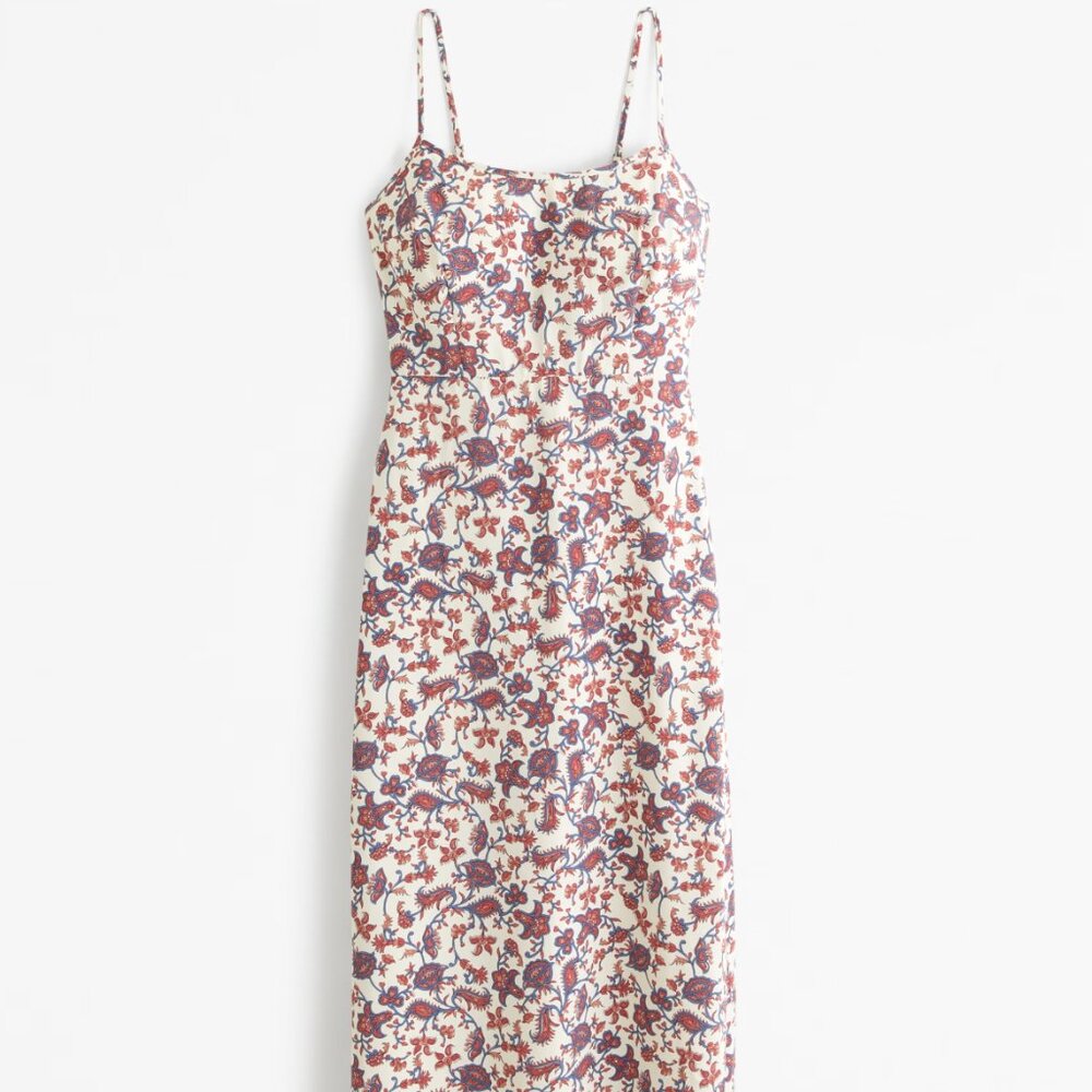 Abercrombie & Fitch Women's Scoopneck Slip Midi Dress Size M BNWT